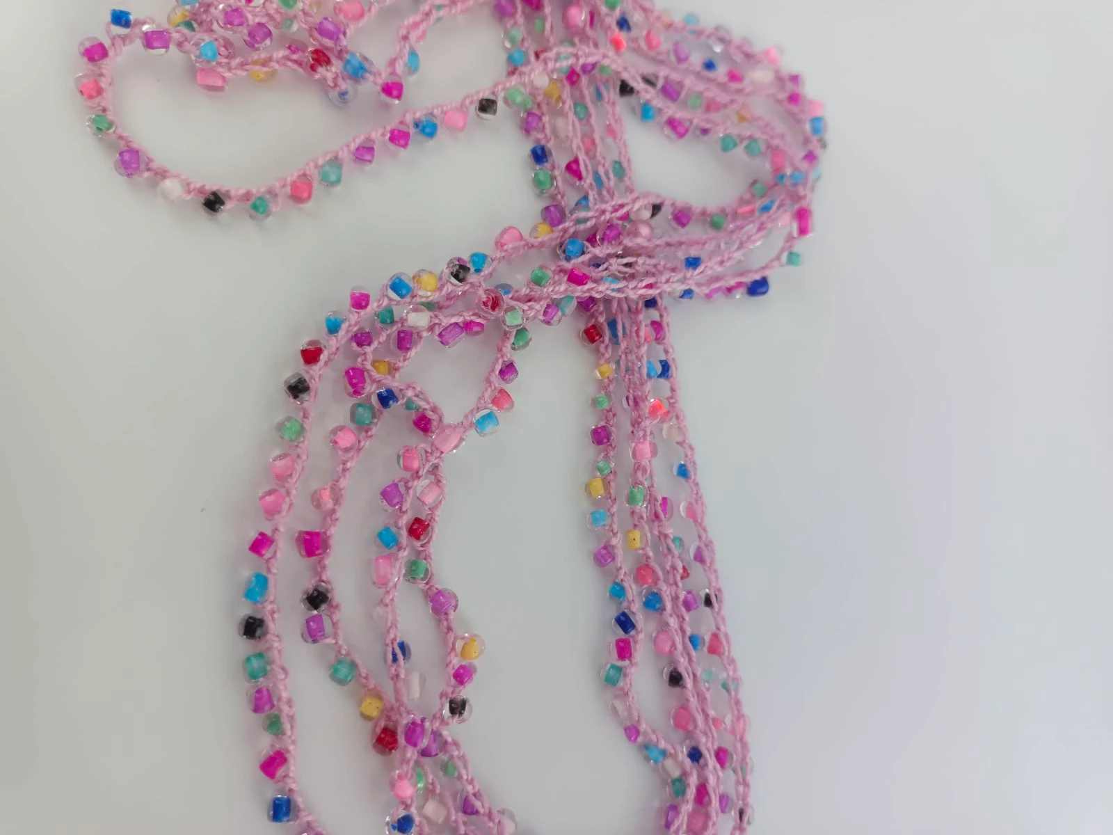 Lange ketting in roze tint – photo 6